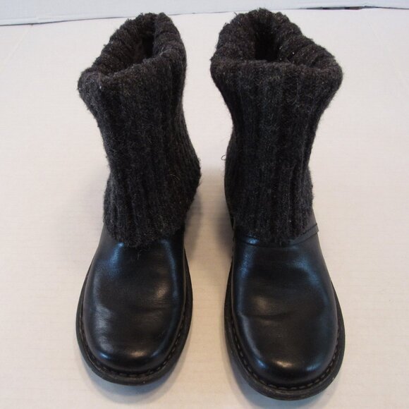 Clarks Artisan Black Avington Black Sock Top Ankle Boots Size 6
